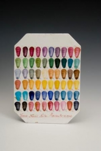 Standard palette for enamels - courtesy Worcester Porcelain Museum